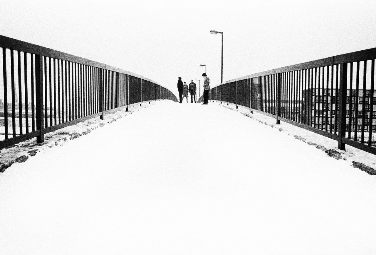 Joy Division on Epping Walk bridge, Princess Parkway in Hulme, Manchester