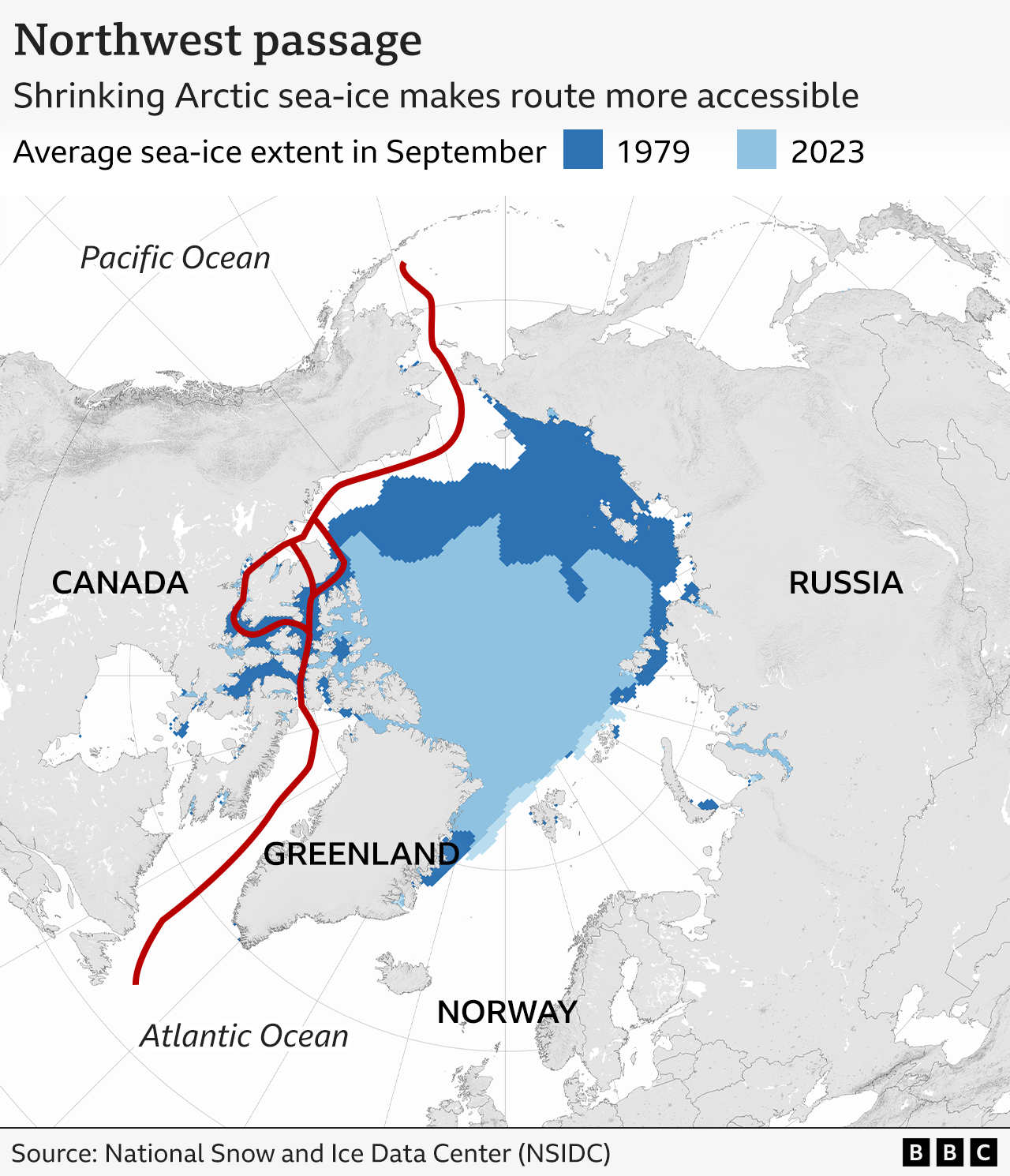 Map of northwest passage