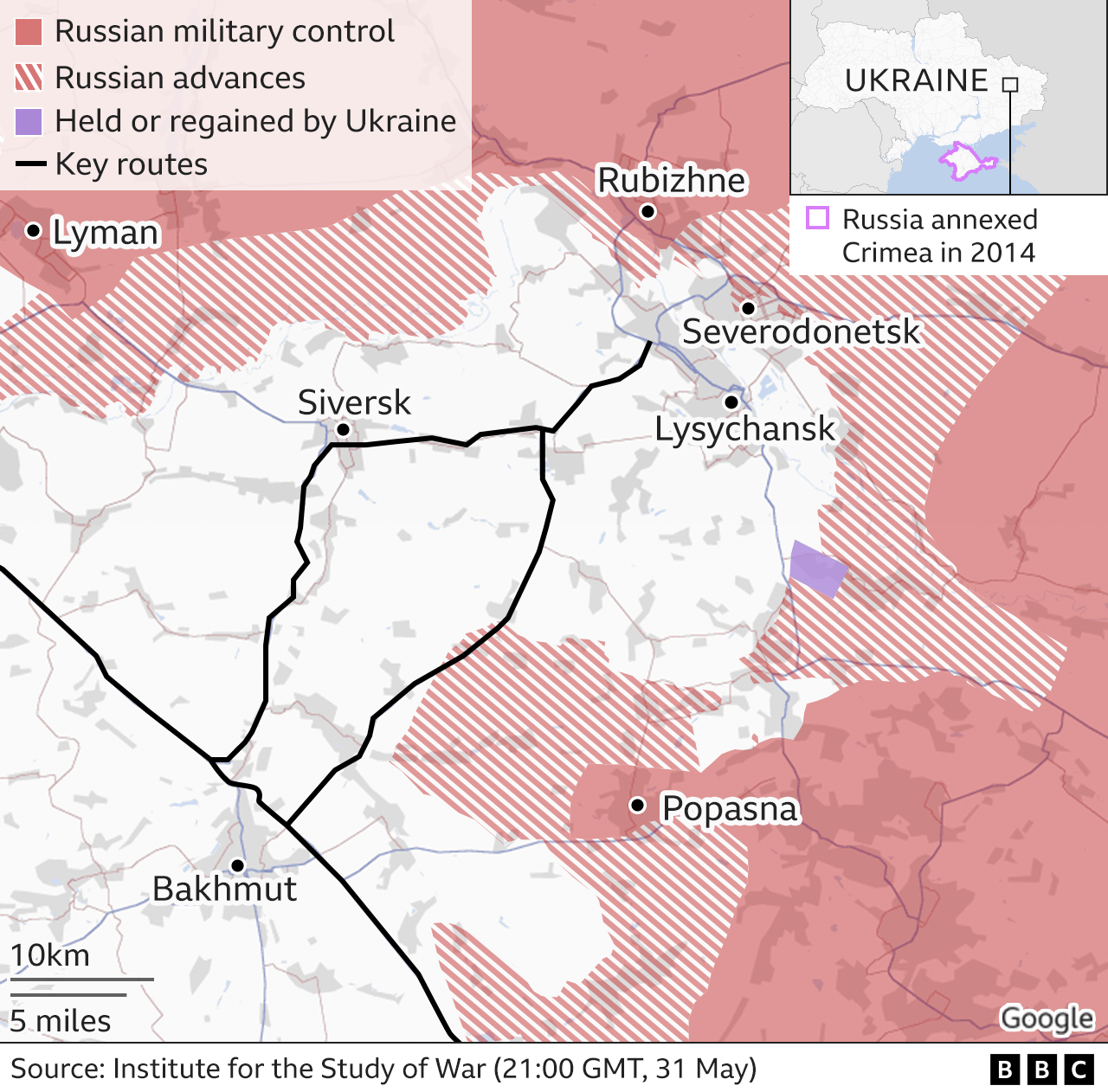 A map of Severodonetsk