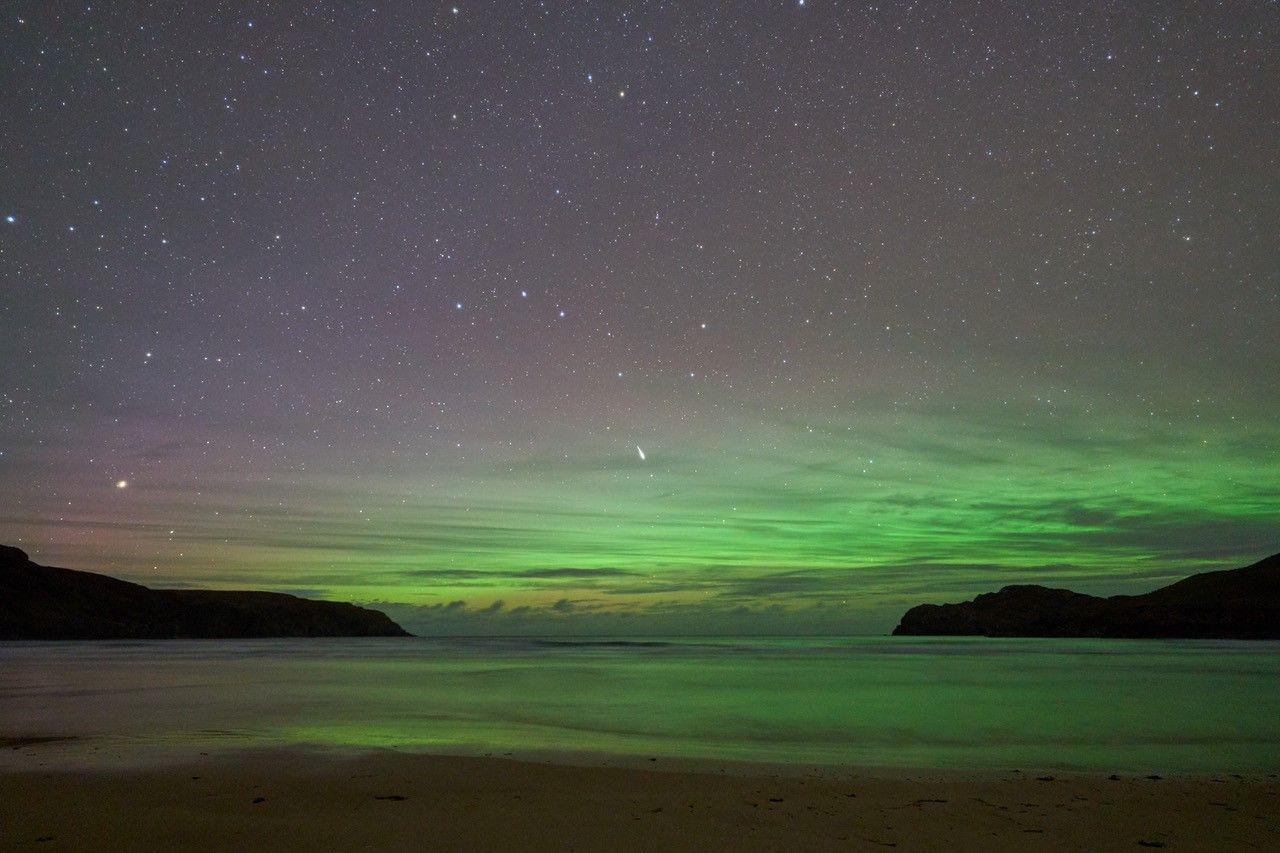 The green aurora seen from Lewis
