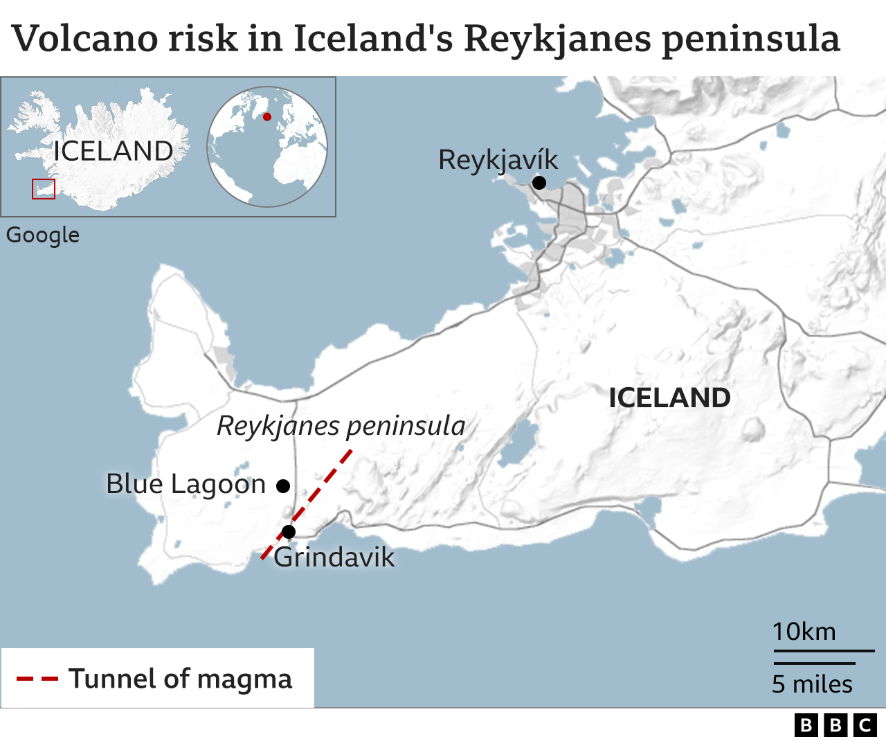 Iceland volcano map