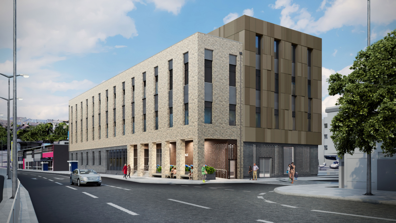 An artist's impression of the proposed health centre in the Plymouth city centre