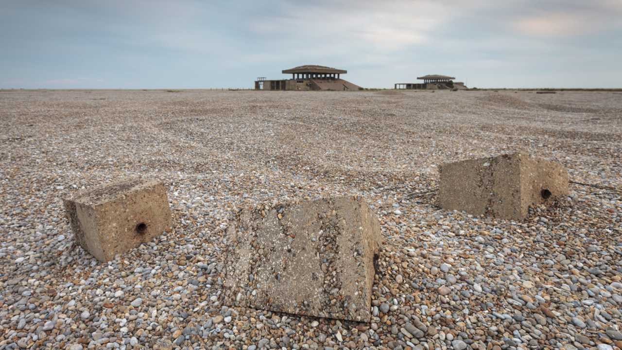 A landscape image Orford Ness.