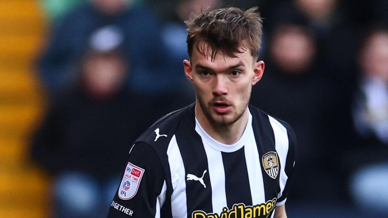 Lewis Macari in action for Notts County