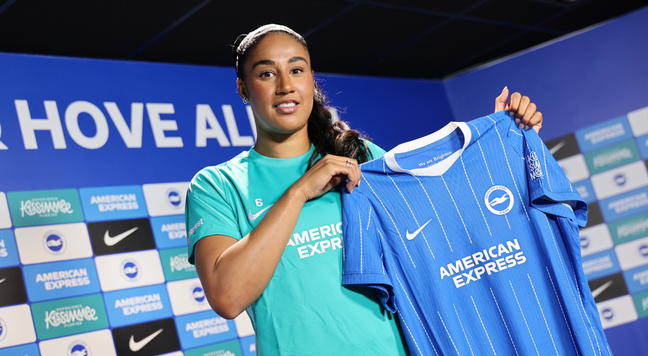 Defender George joins Brighton from Man Utd — image supplied by BBC Sport's feed