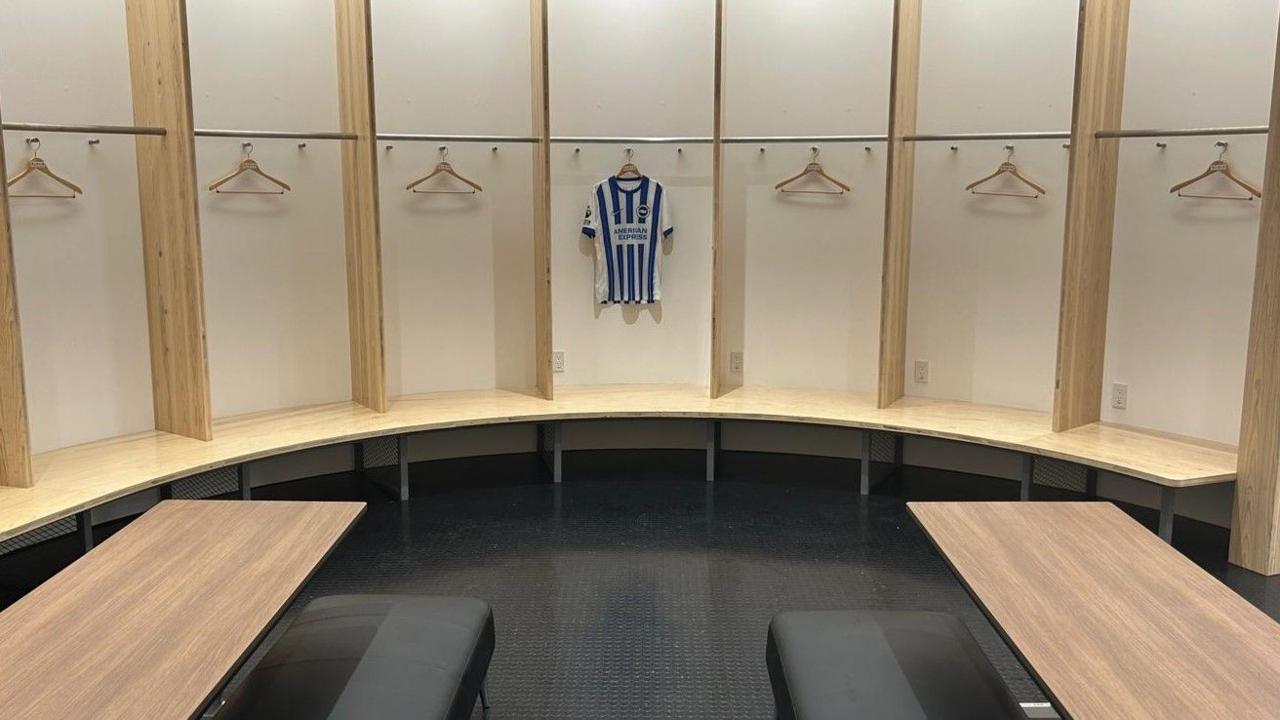 Brighton's tidy dressing room