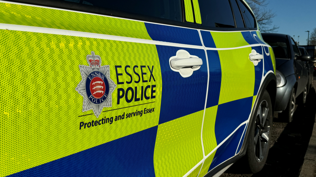 A close-up image of the side of an Essex Police car