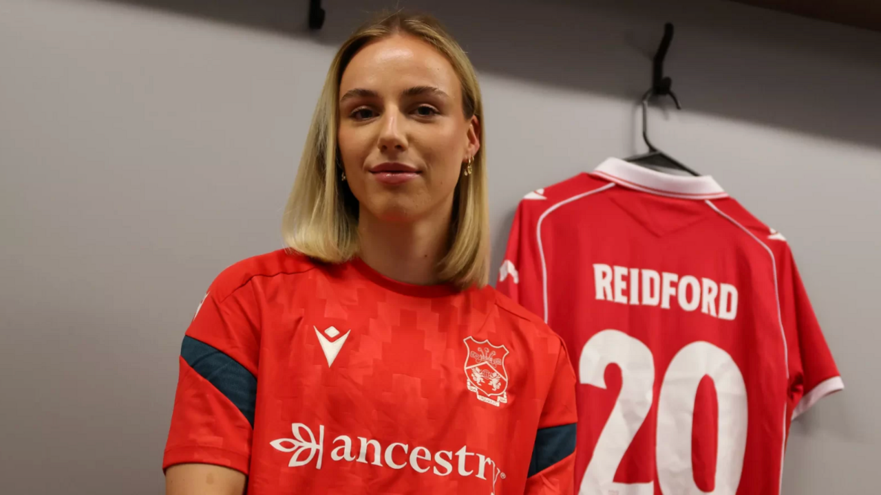 Bella Reidford in Wrexham kit