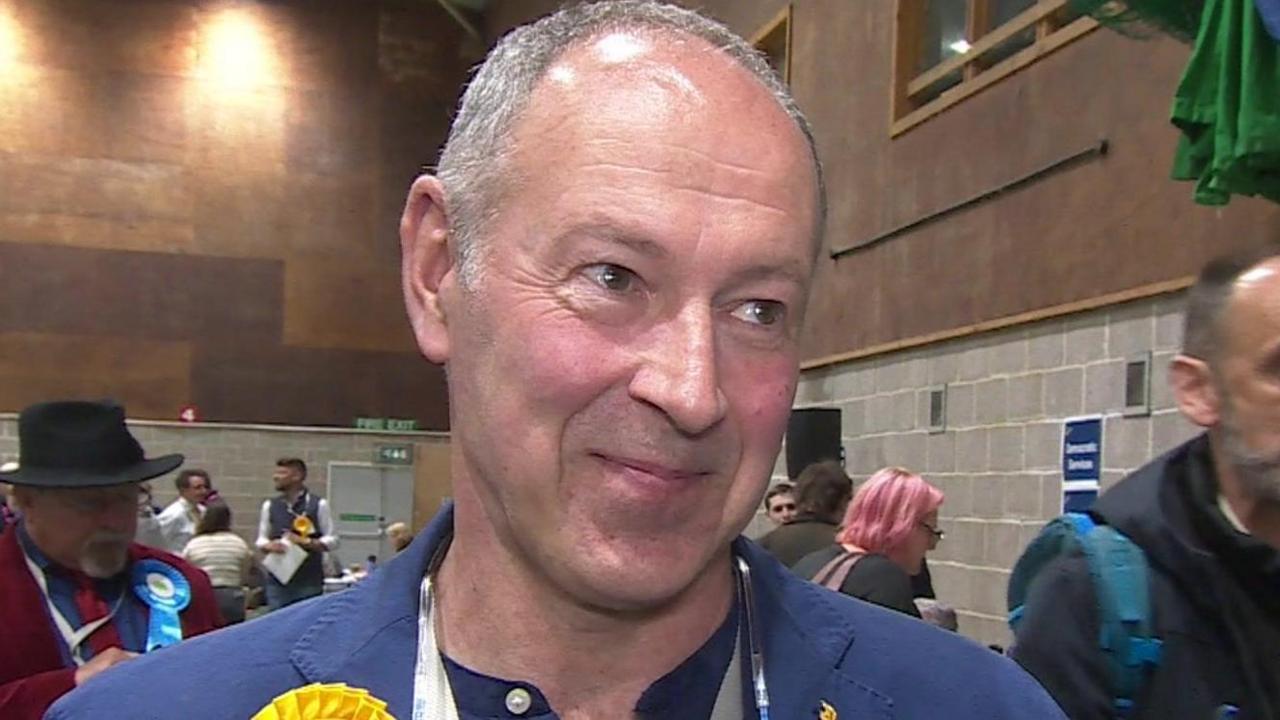 Nick Ireland at the election count