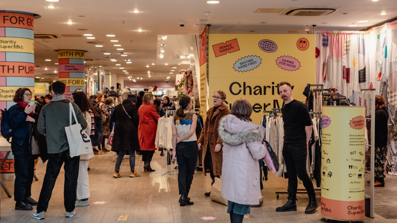 Interior of Charity Super.Mkt