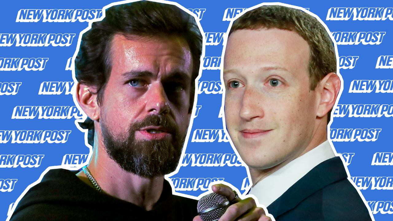 Jack Dorsey and Mark Zuckerberg