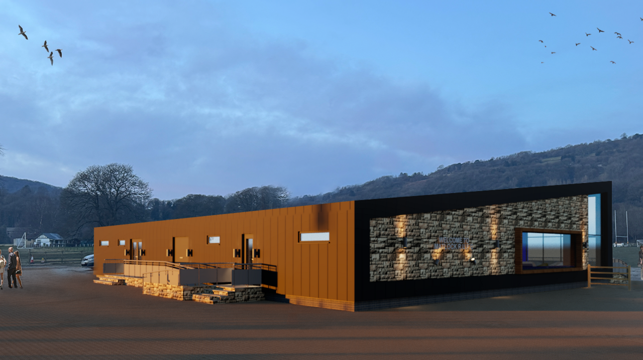 Artist impression of Matlock Rugby Club clubhouse