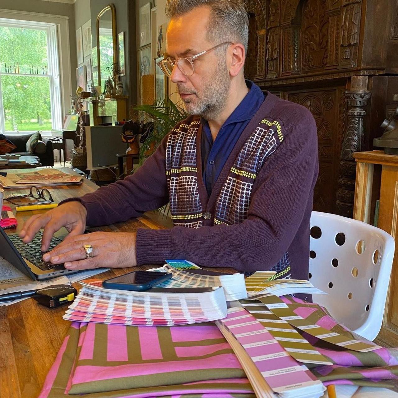 Mil at work at the kitchen table