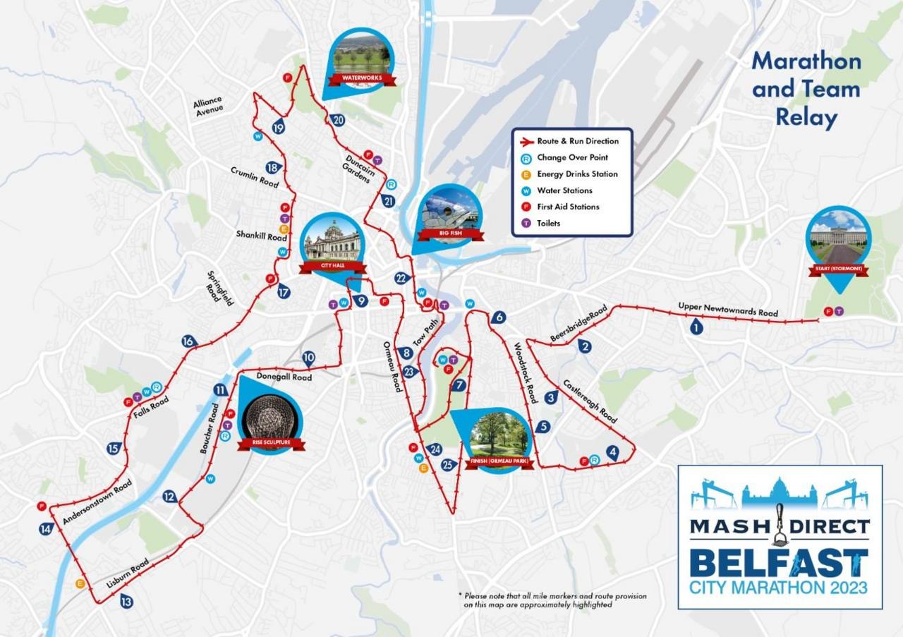 Belfast City Marathon route 2023