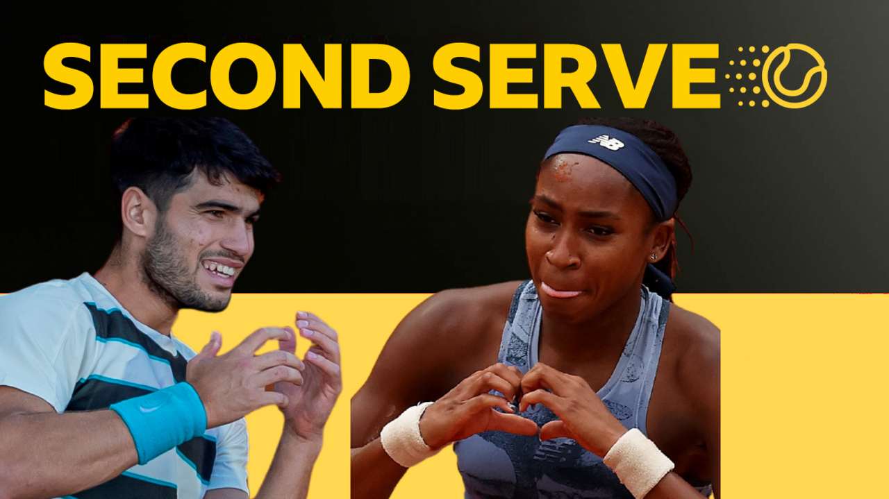 Carlos Alcaraz and Coco Gauff celebrate winning the French Open