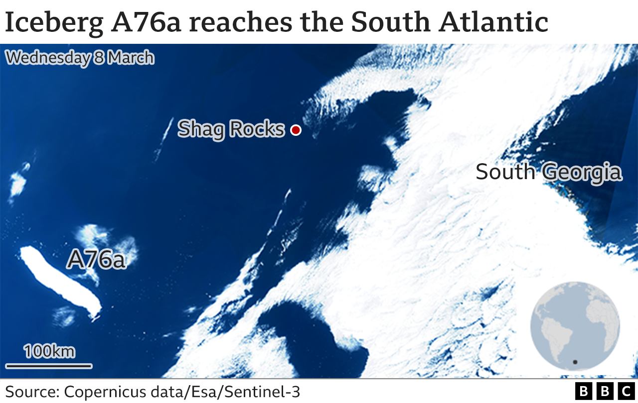 Map showing location of A76a