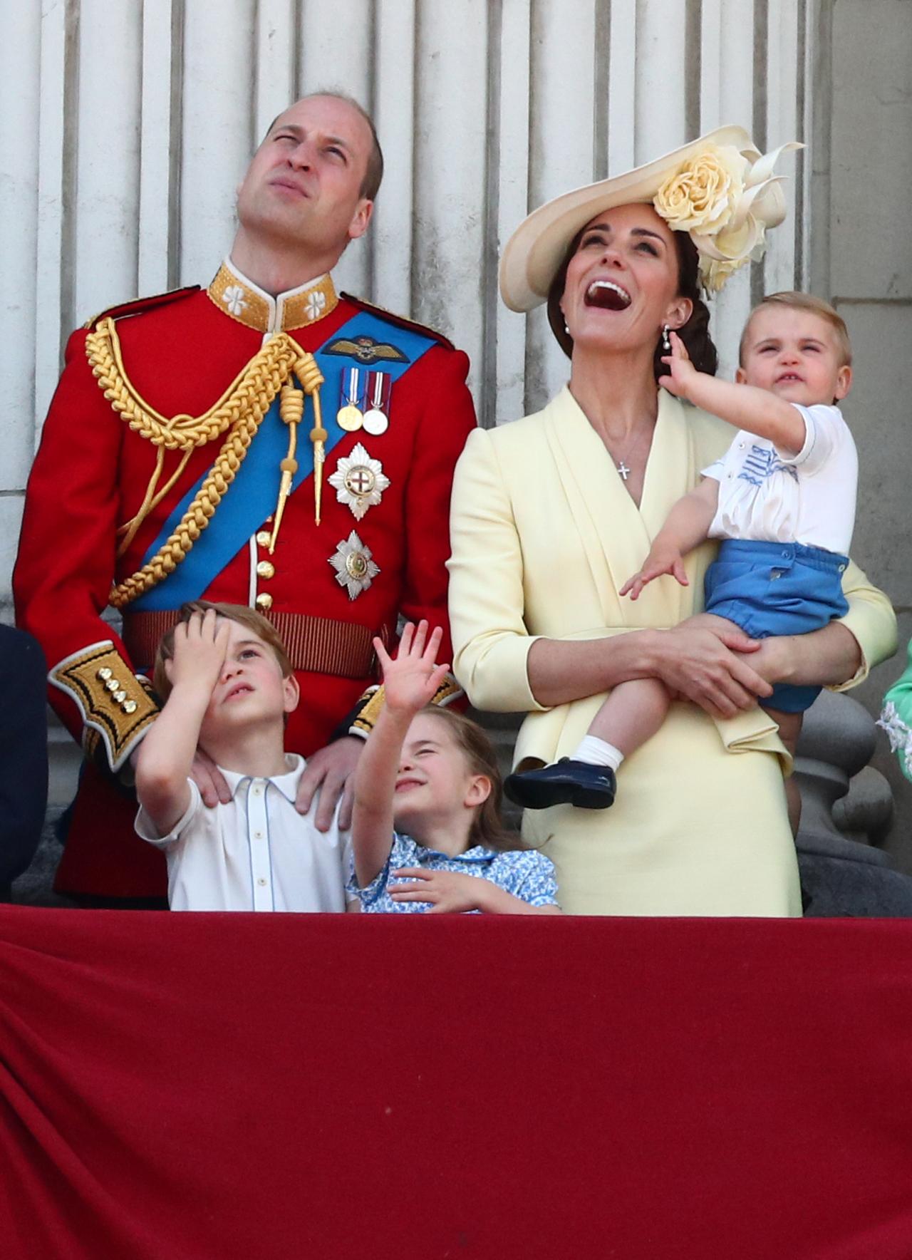 The Duke and Duchess of Cambridge with their three children