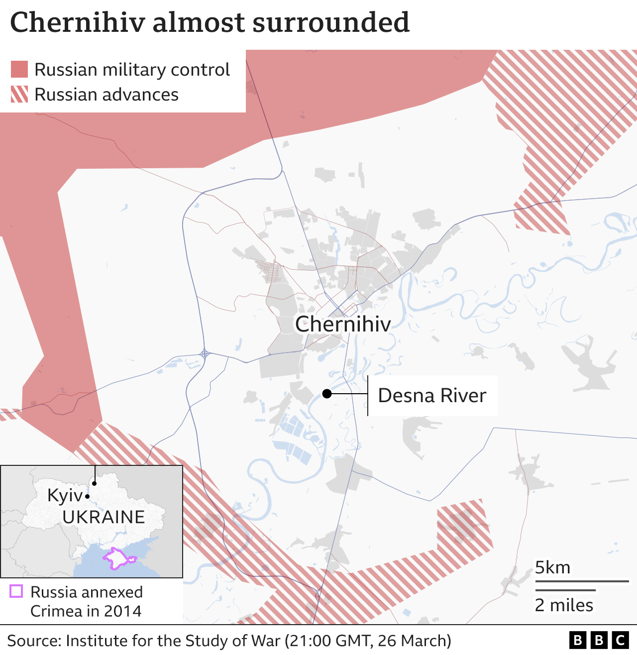 Map of Chernihiv