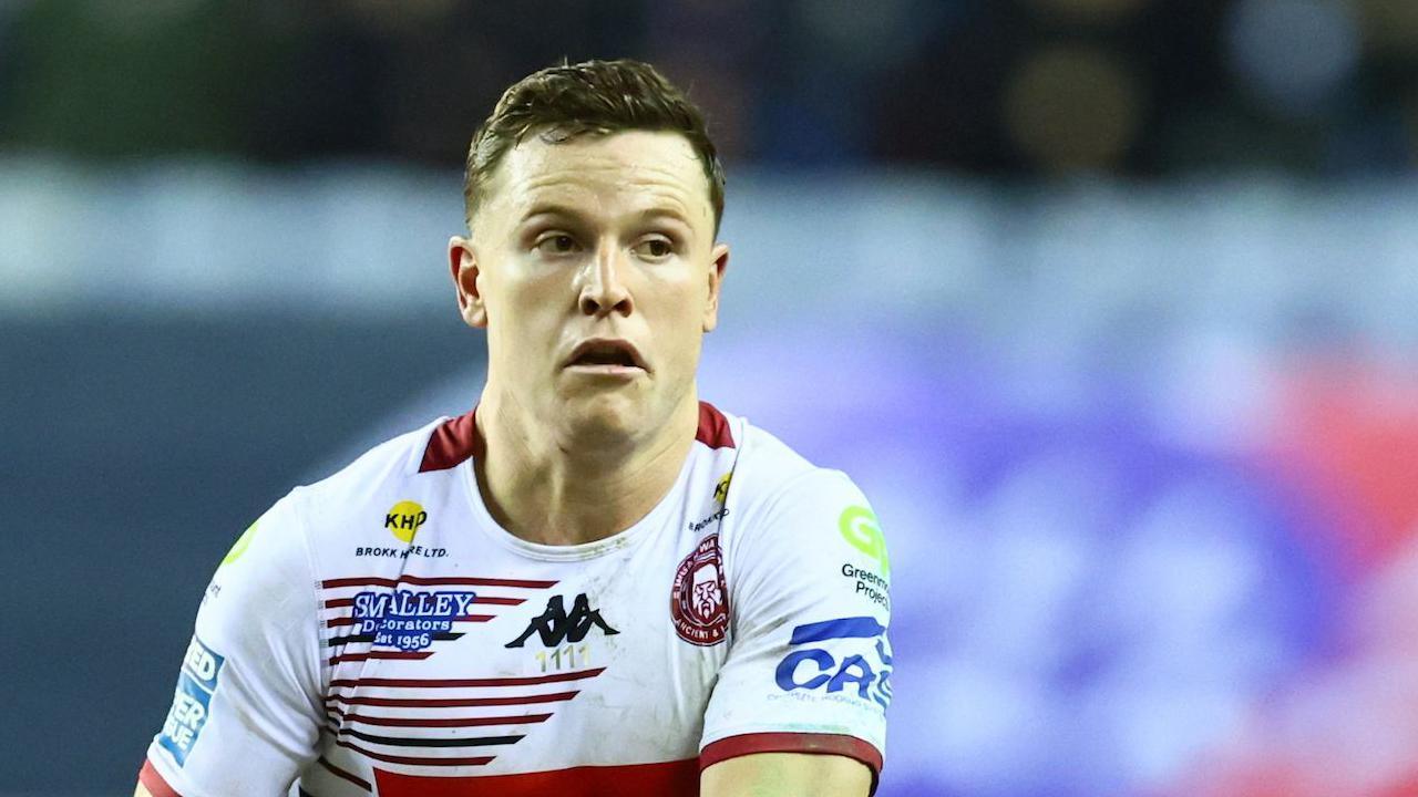 Jai Field in action for Wigan Warriors this season