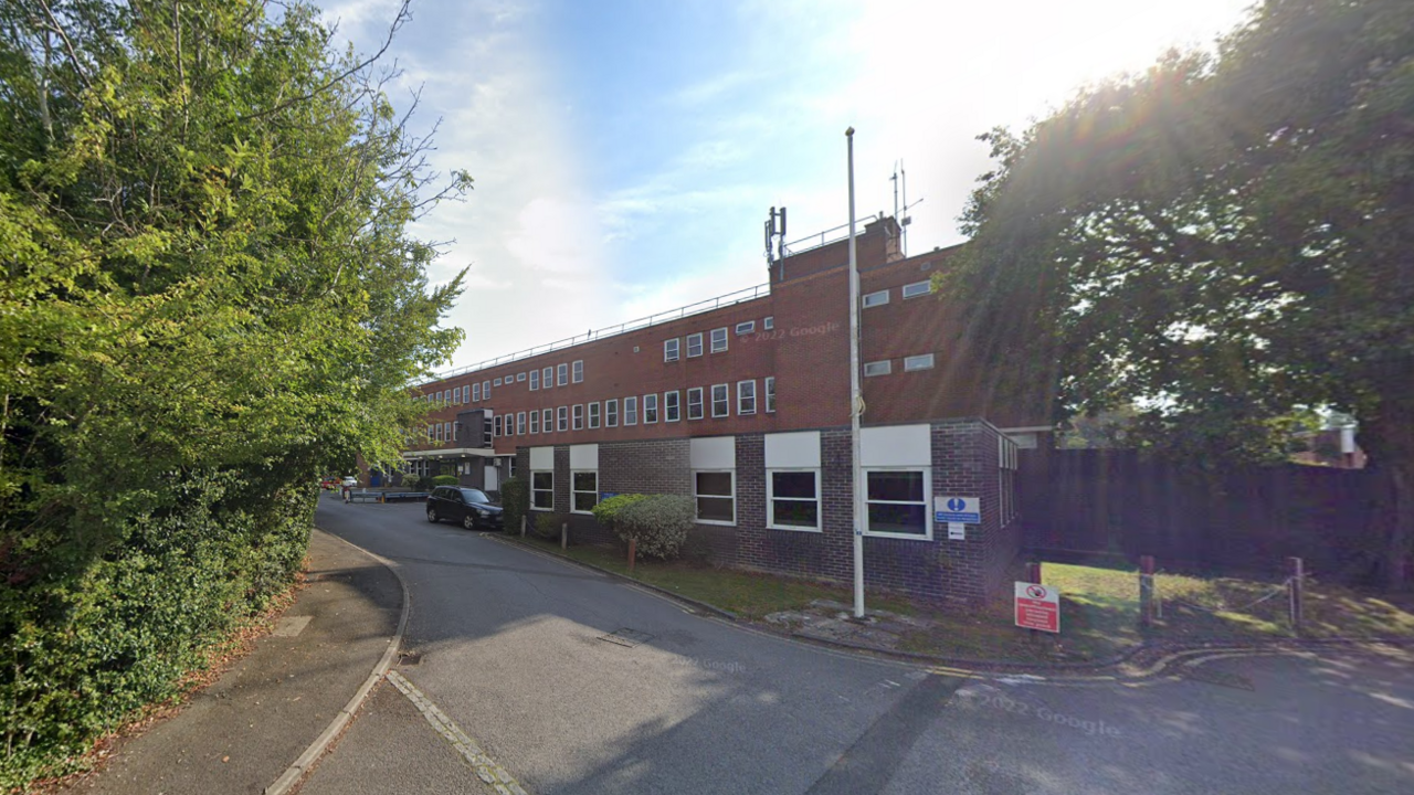 A Google Street image of the outside of the red-bricked Horsham Police Station.