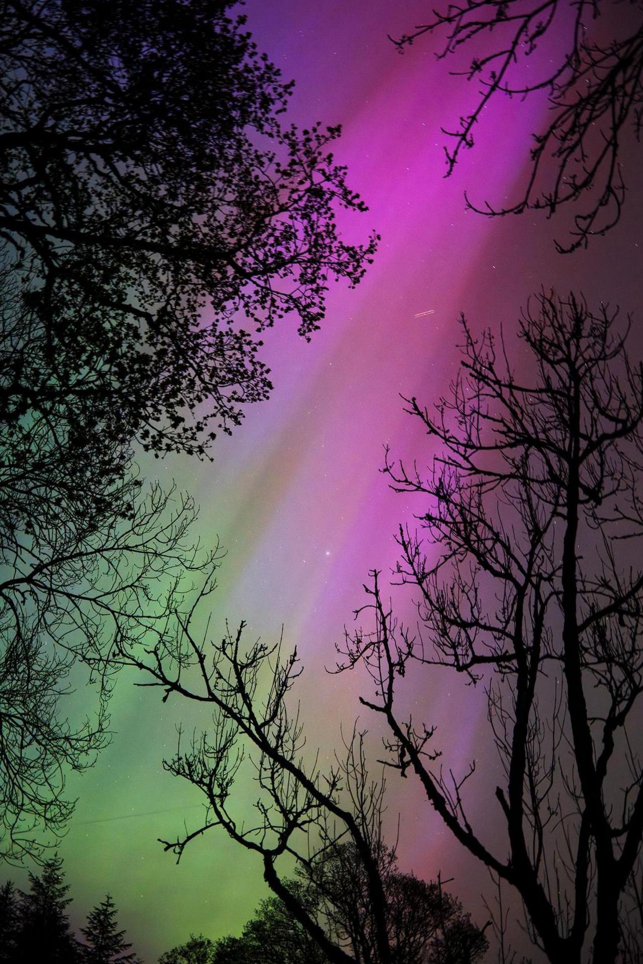 Northern Lights over Treharris, Merthyr Tydfil