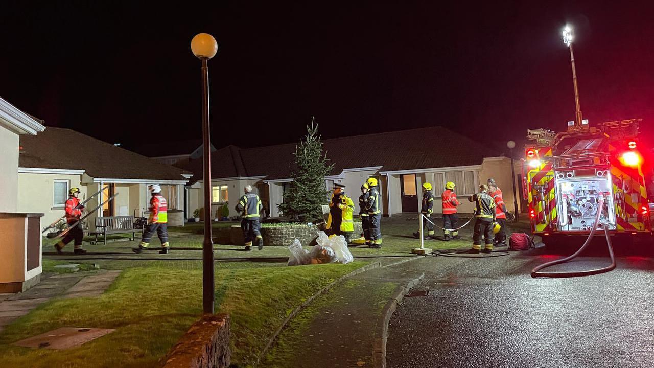 Firefighters at St Ouens village