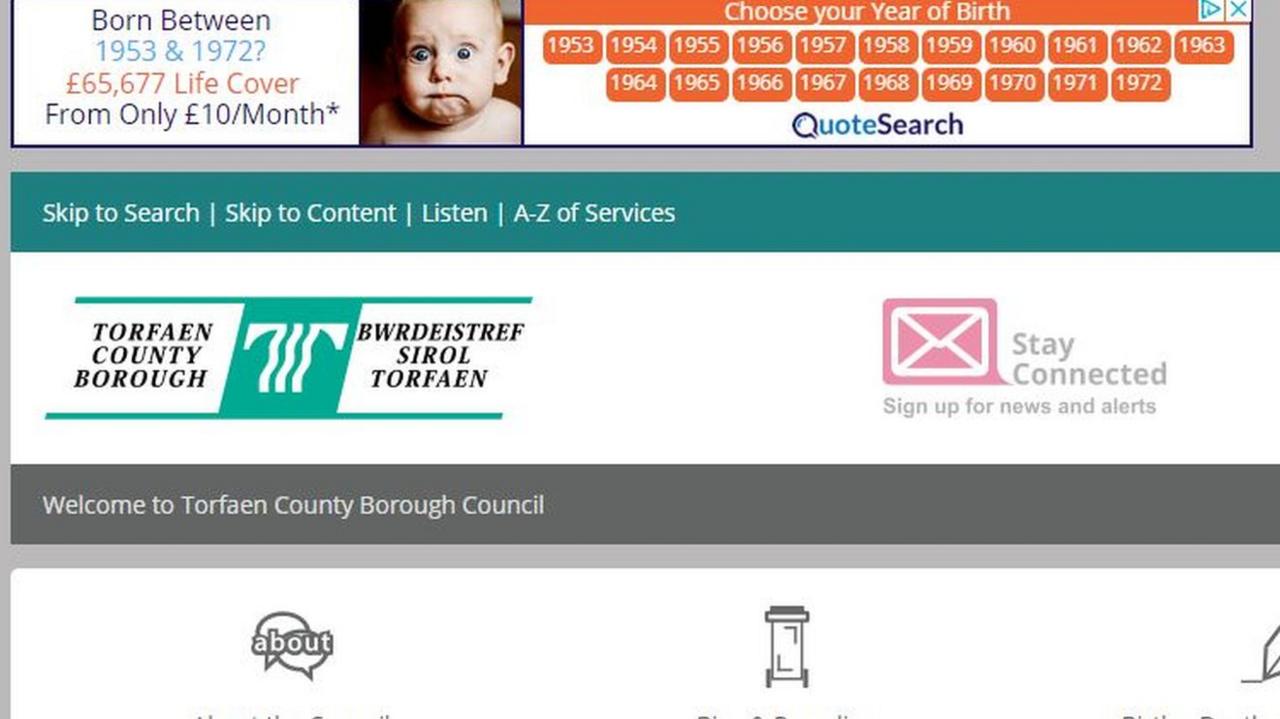 Torfaen council website