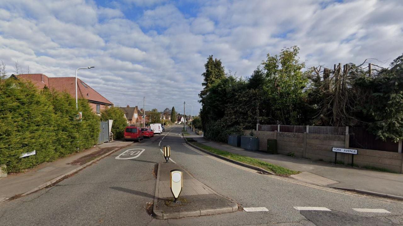 General view of York Avenue, Wolverhampton