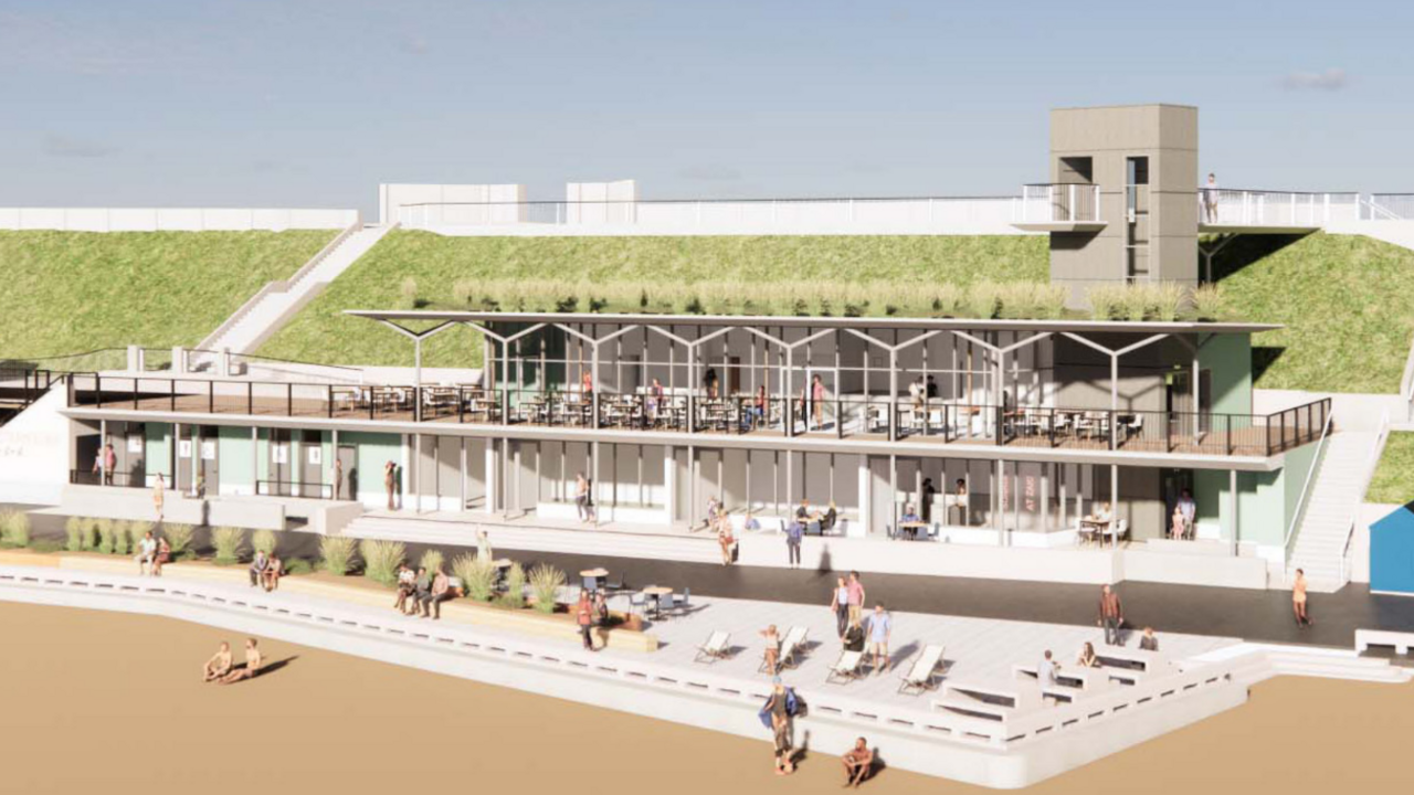 CGI image of new plans for Lowestoft's seafront