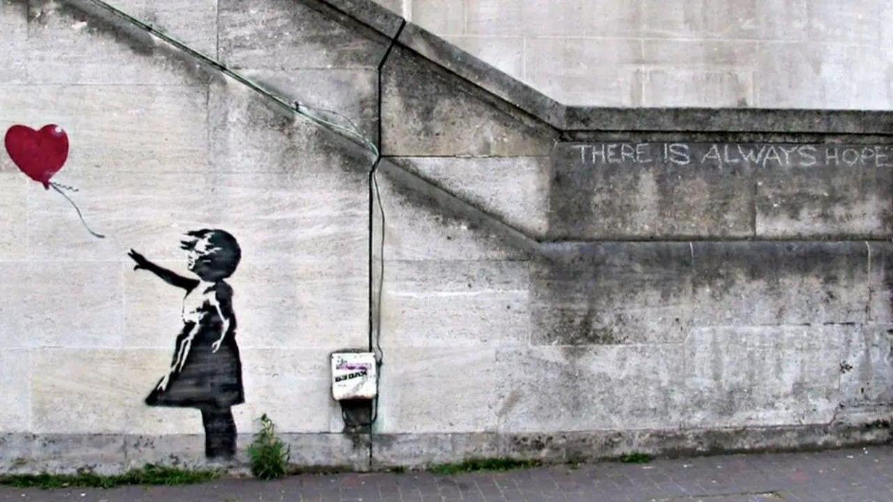 One of Banksy's most famous pieces of art is called the Girl with Balloon.