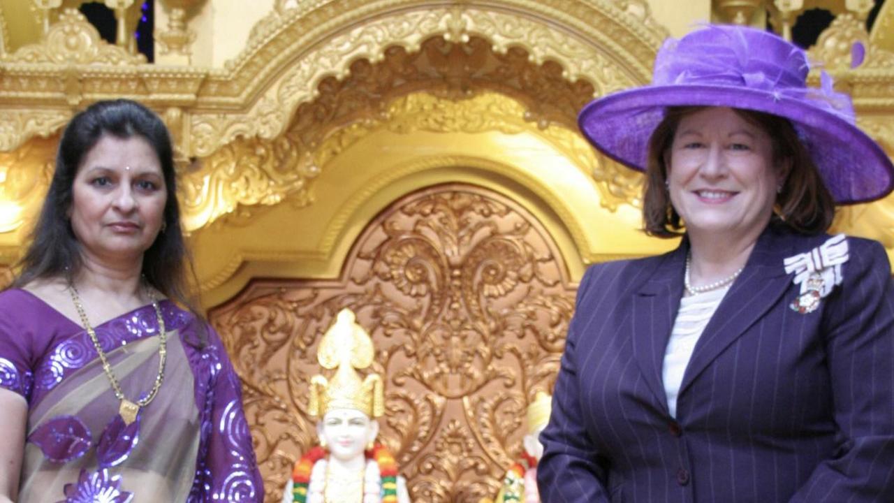 Helen Nellis at the Baps Swaminarayan Mandir Temple