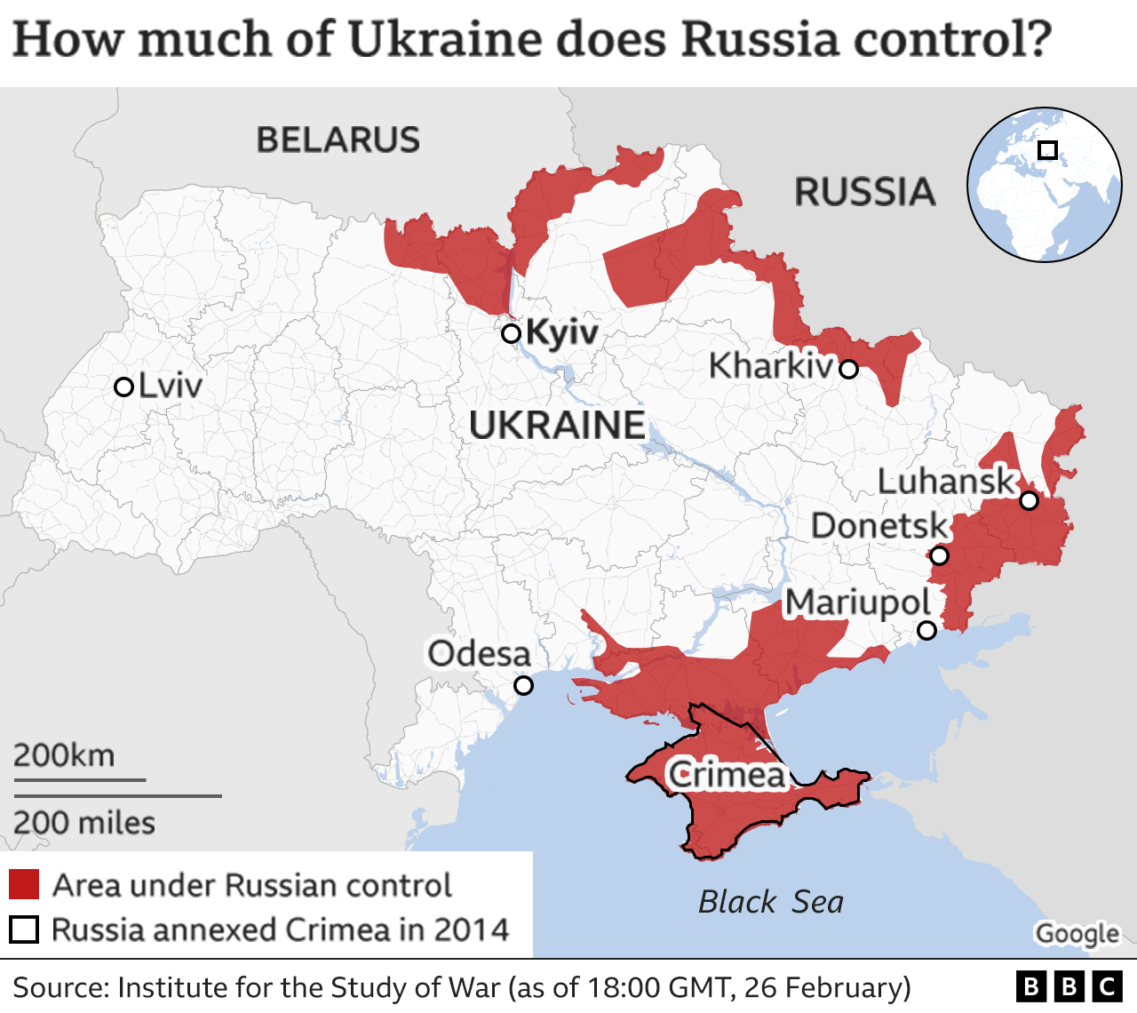 Map showing whole country. Updated 27 Feb