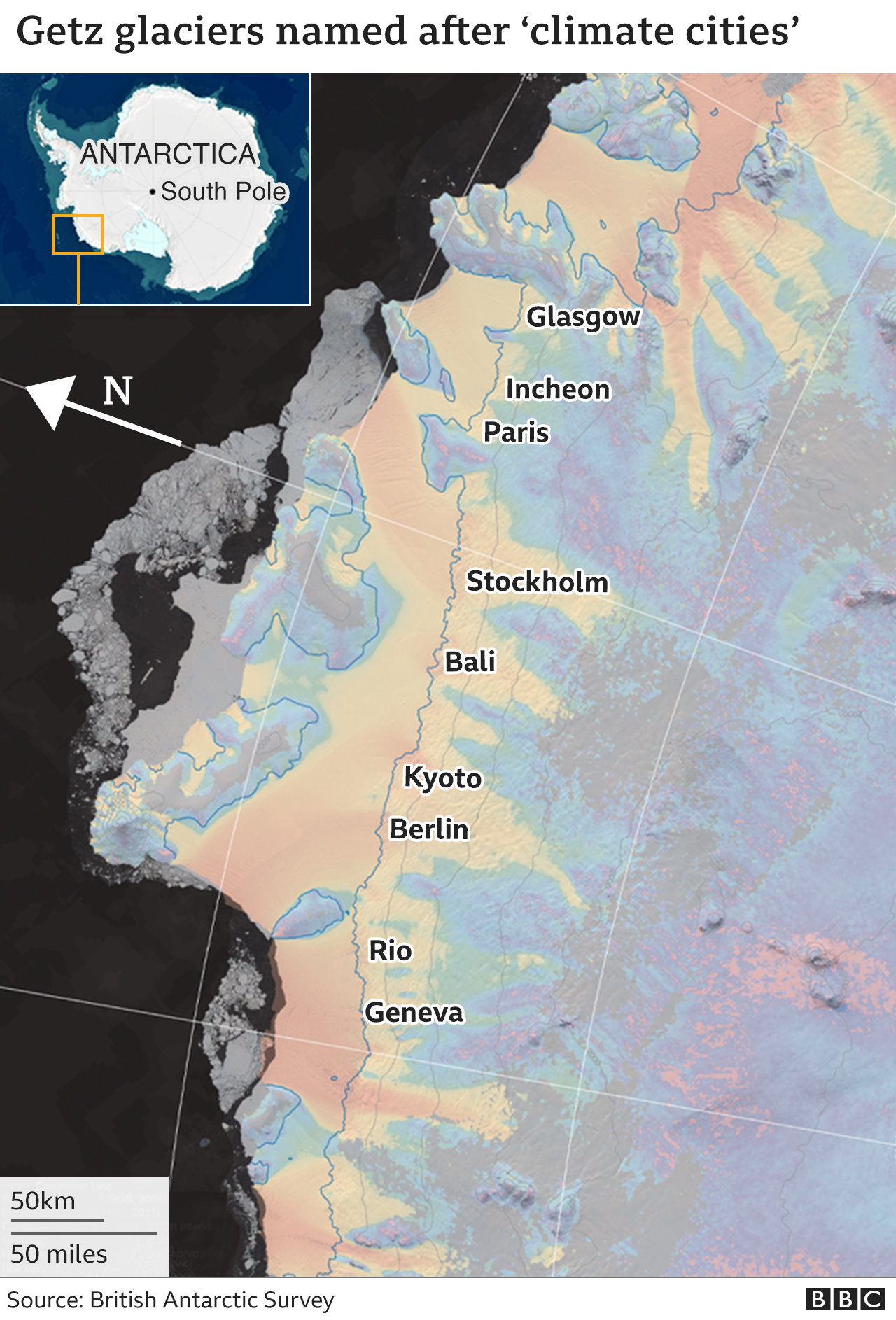 Glacier map