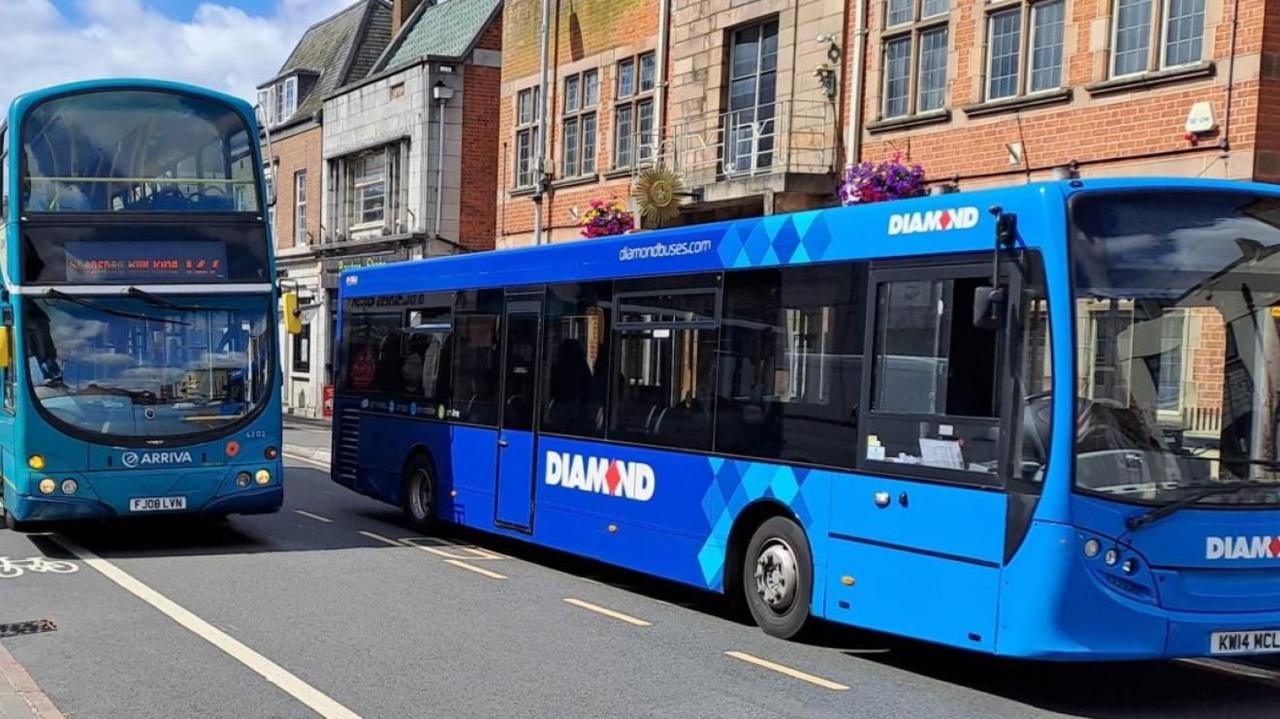  Buses in Baxter Gate in Loughborough