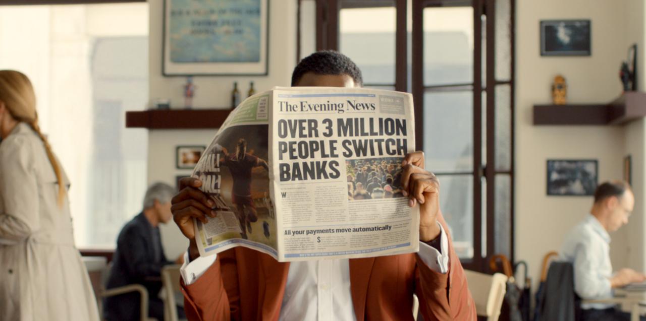 Man reads newspaper claiming over 3m people have switched account