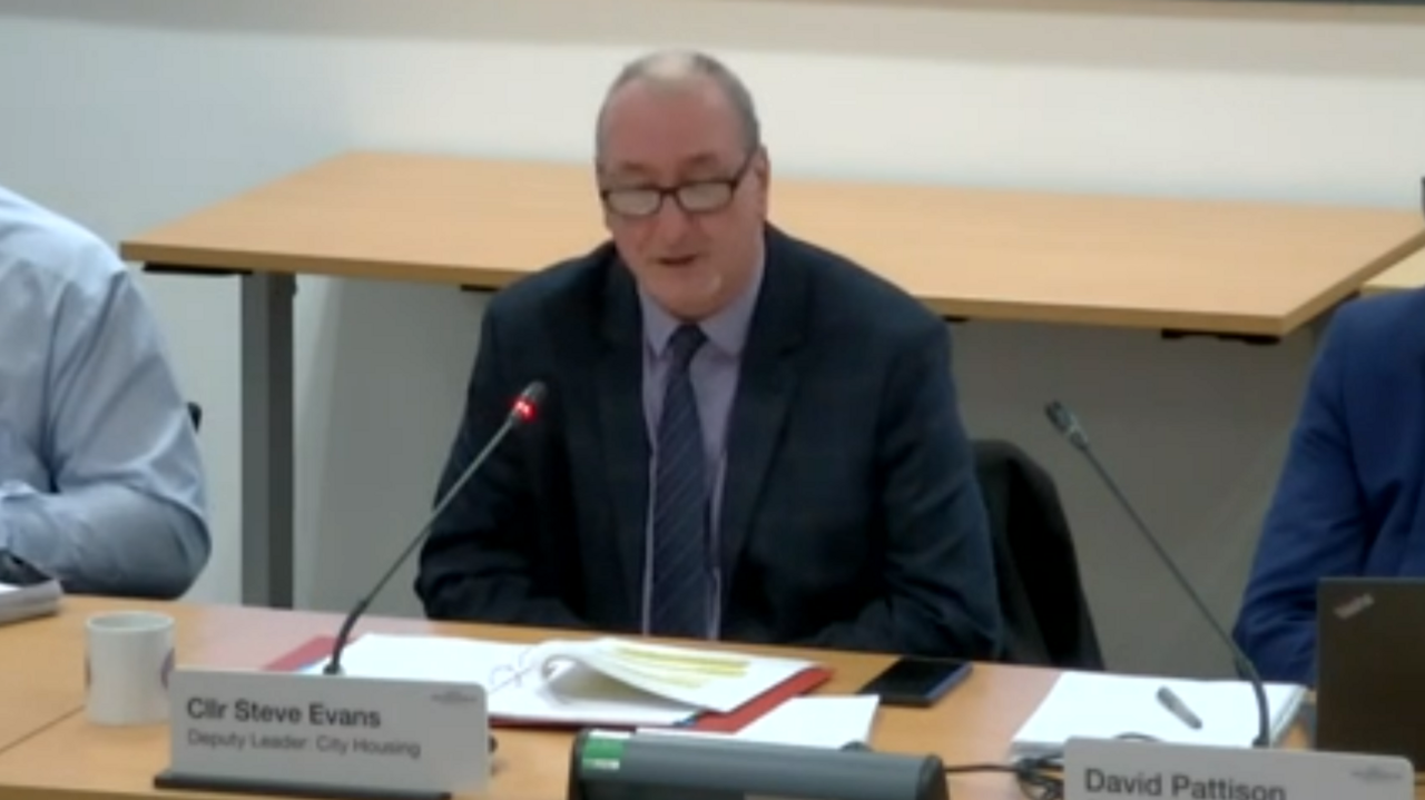 City of Wolverhampton Council deputy leader Steve Evans speaking at this week's committee meeting.