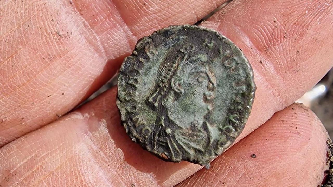 A Roman coin