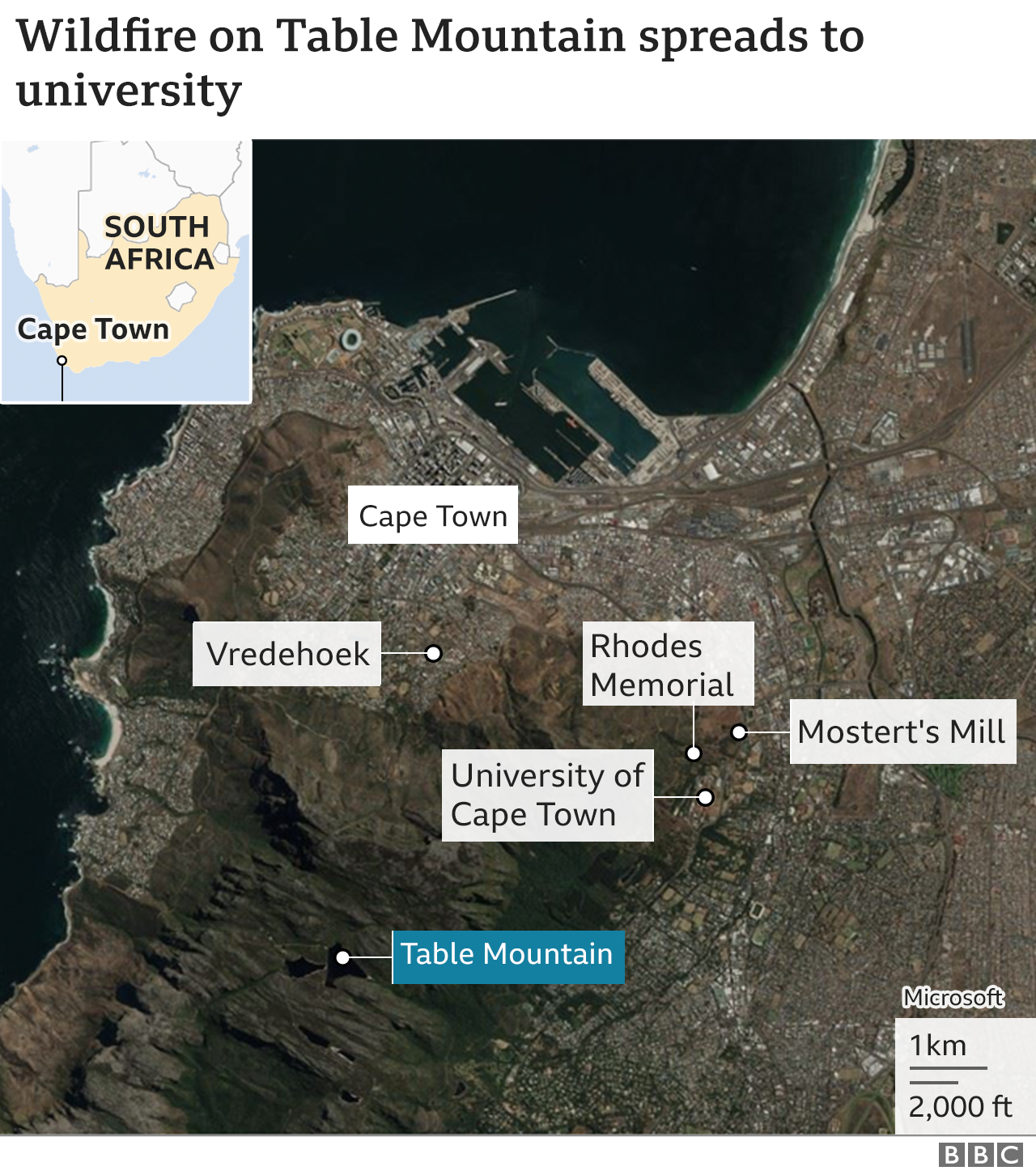 Map of cape Town