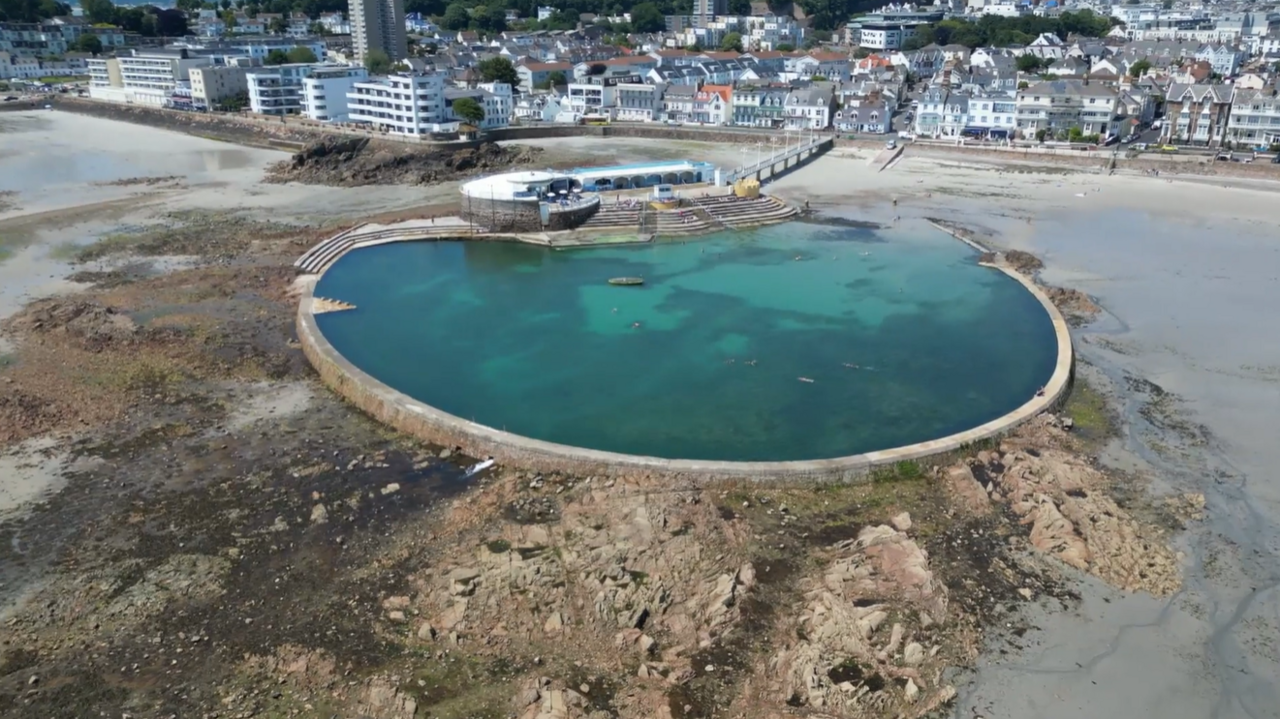 A photo of Havre des Pas from above