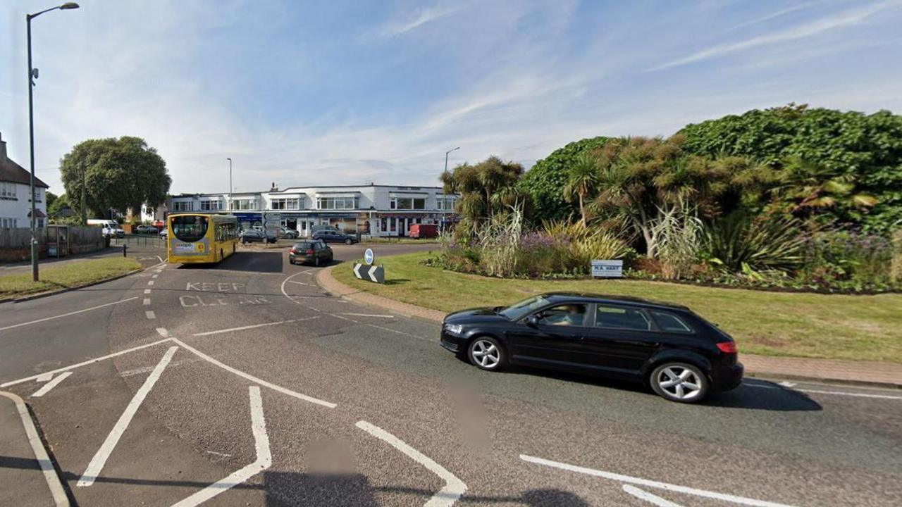 A google street view shot of Iford roundabout in Christchurch