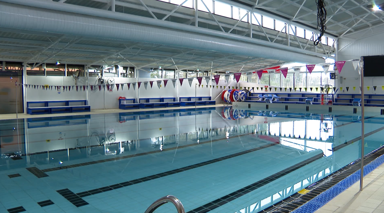 The swimming pool at Les Quennevais sports centre