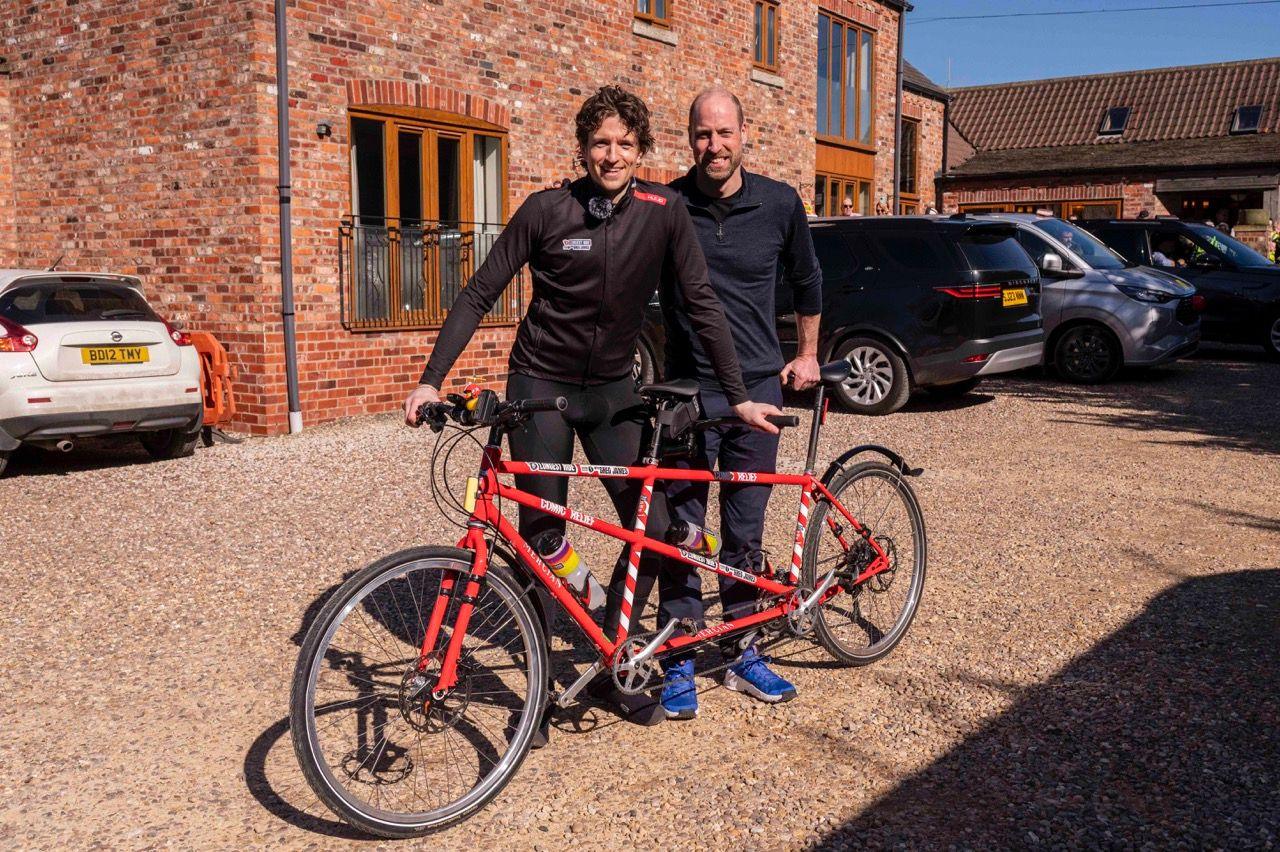 Greg James and Prince William.