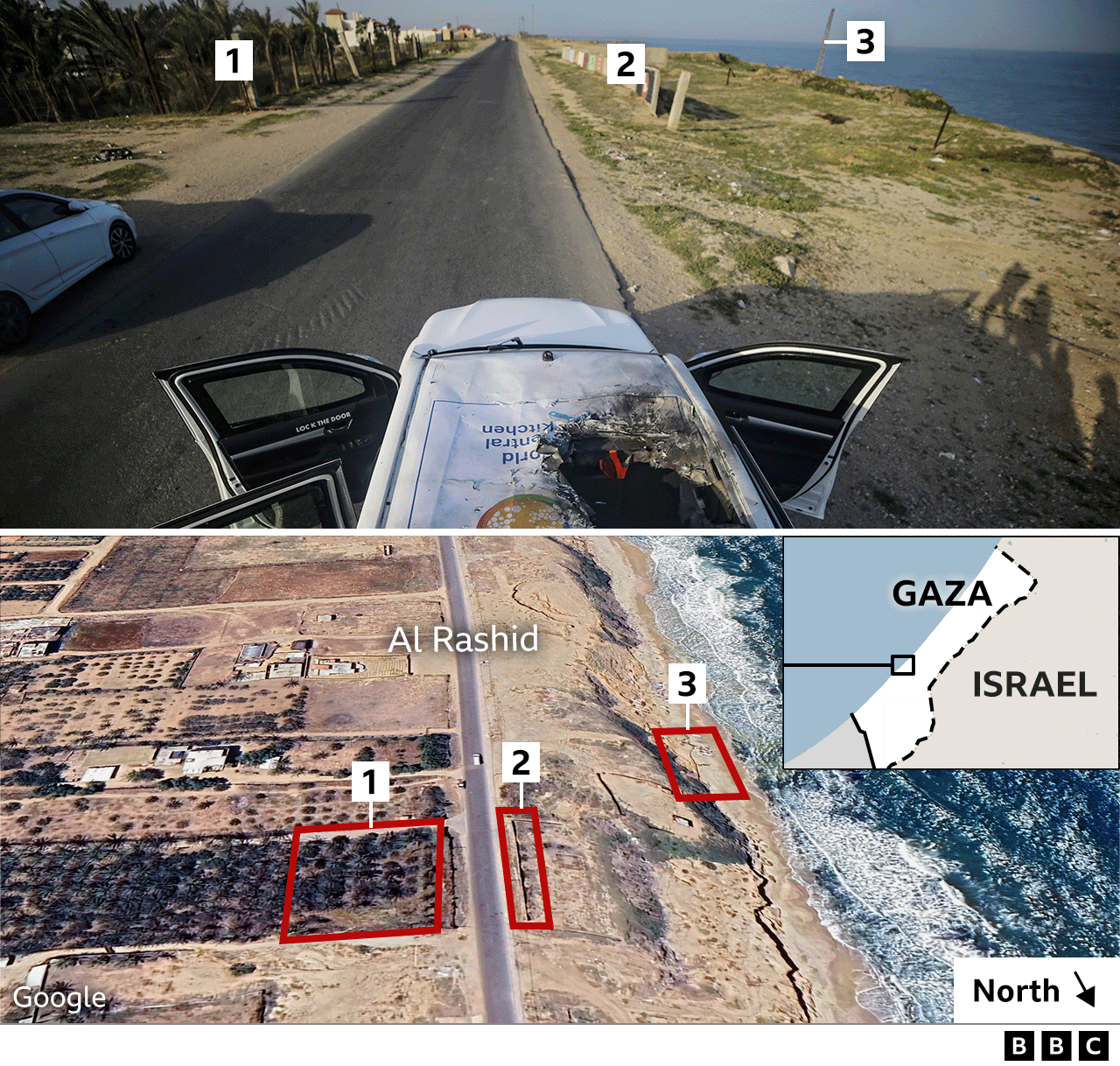 Geo localisation of aid vehicle