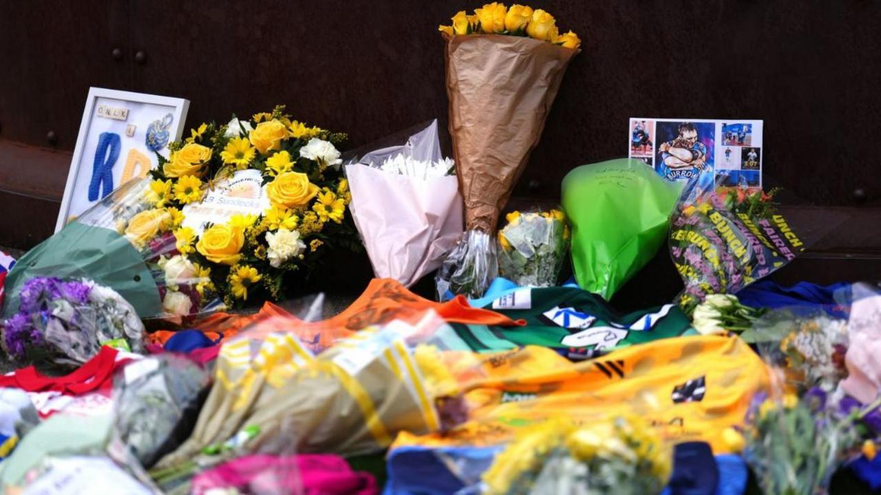 Tributes to Rob Burrow left at Headingley Stadium