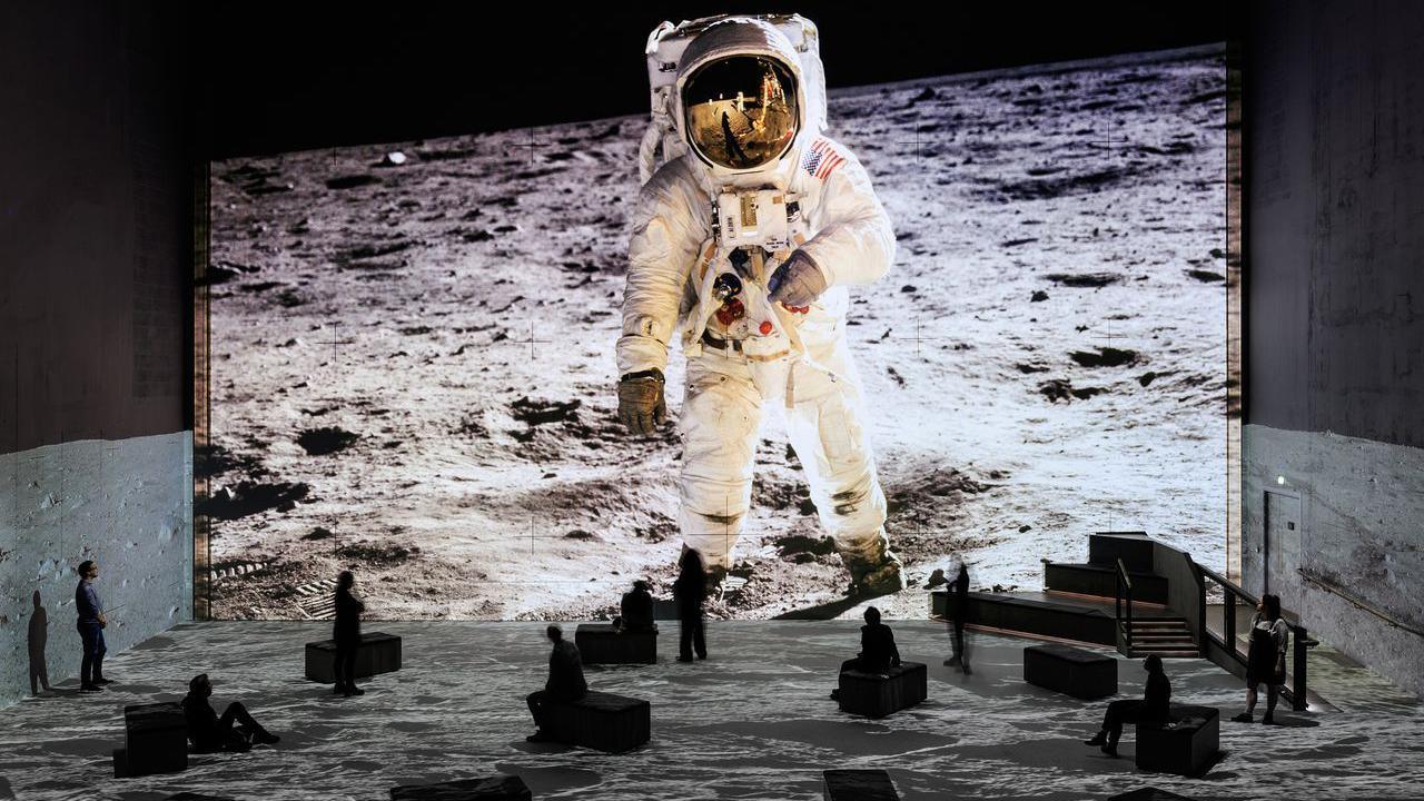 The iconic shot of Apollo 11 astronaut Buzz Aldrin on the Sea of Tranquility in the 1970 moonlanding.