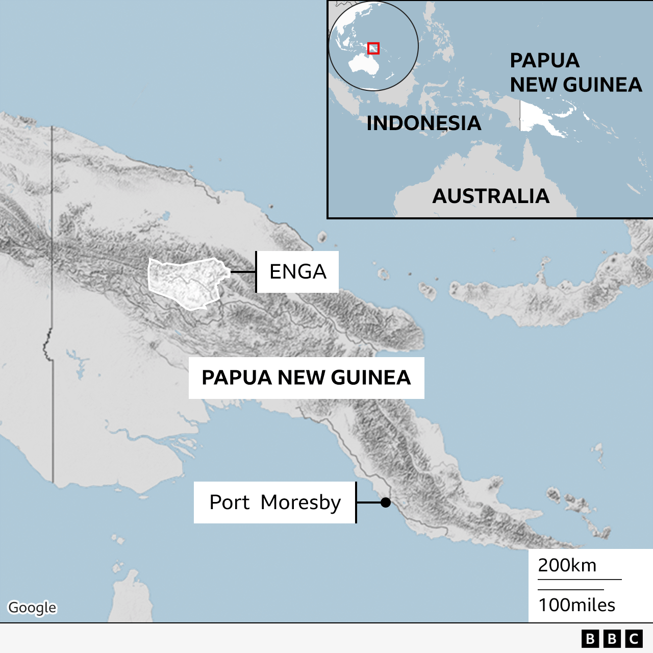 Map of Papua New Guinea 