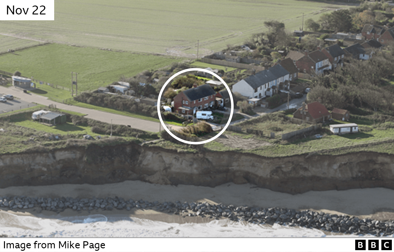 Nicola's house recently in aerial shot