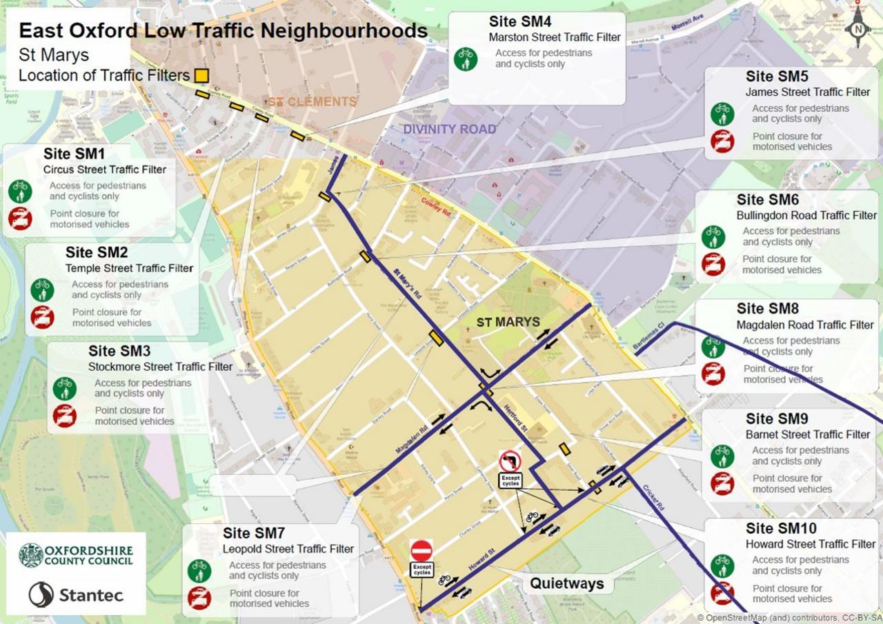 Map for East Oxford LTN