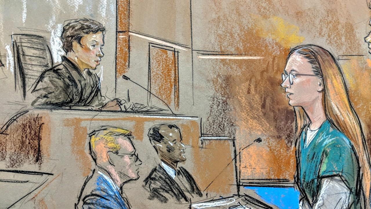 Courtroom sketch of Maria Butina from 26 April