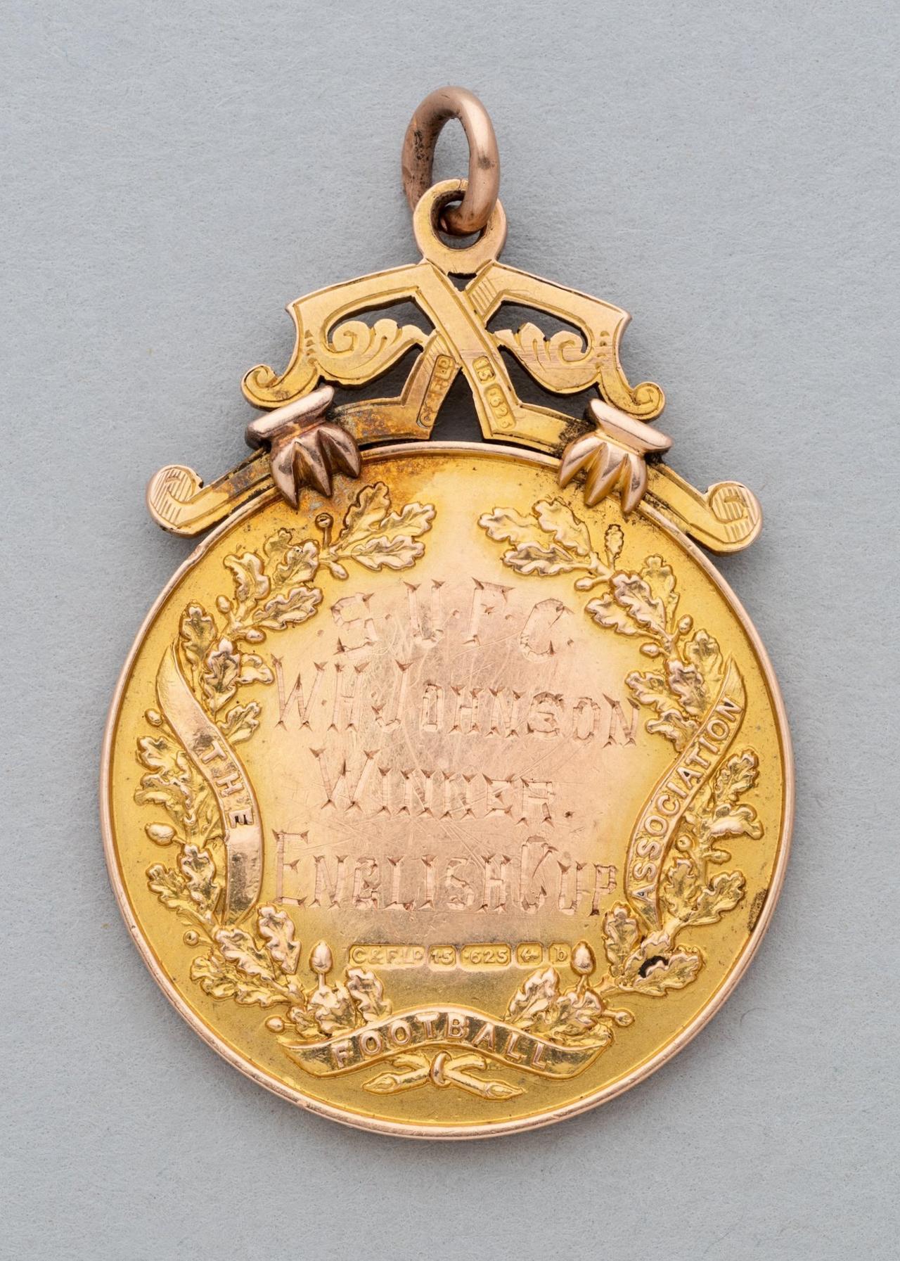 Harry Johnson Sr's FA Cup medal for Sheffield United in 1902